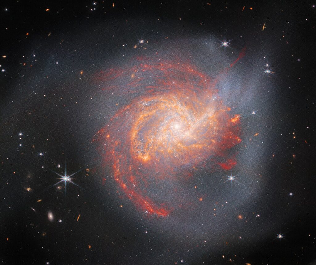 The peculiar galaxy NGC 3256 photographed by the James Webb Space Telescope.jpg